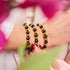 Amulette tibétaine | Bracelet Mantra Mini Obsidienne